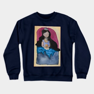 Black hair princess Crewneck Sweatshirt